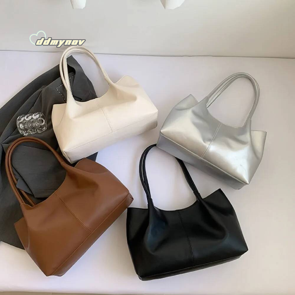 2024 Large Capacity Shoulder Trendy Casual Underarm Bag PU Leather Retro Handbag Sexy ddmynov