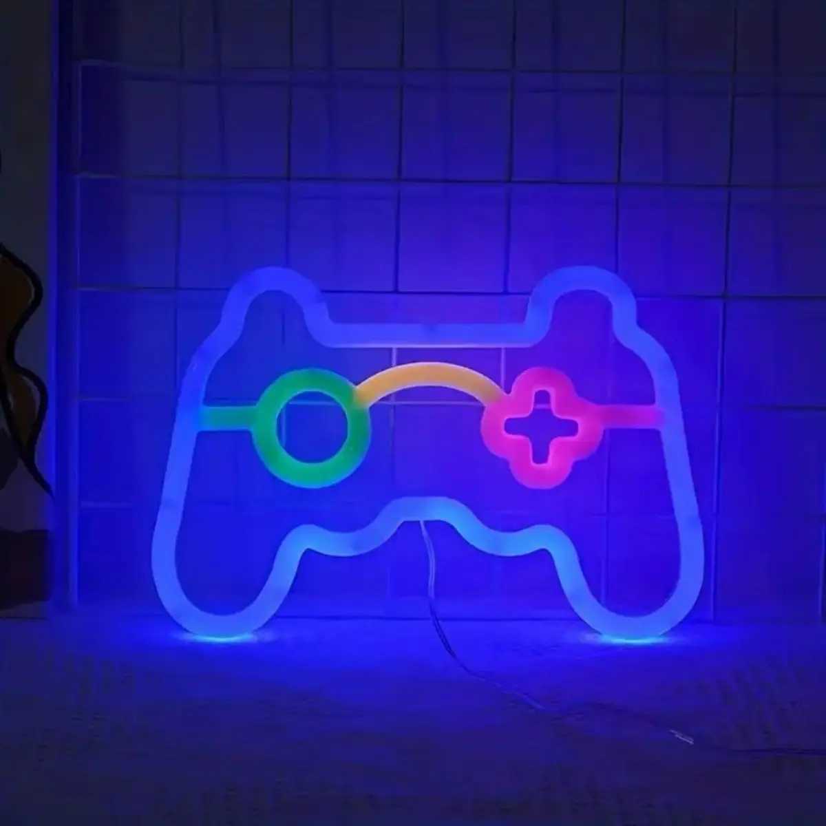 Light Up Your Gaming Room with this 1pc Gamer Neon Sign - Perfect Gift for Teen Boys! W250526