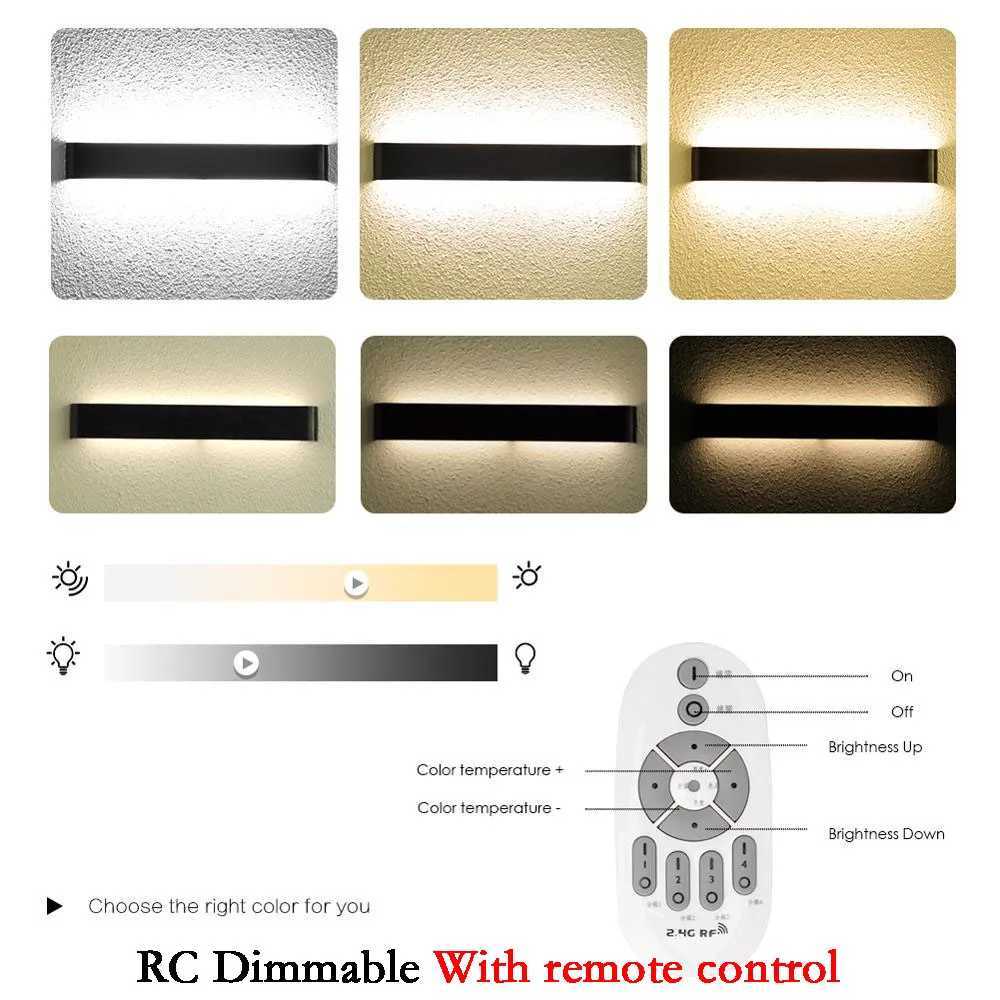 LED Wall Sconce Light Dimmable Wall Lamp Living Room Bedroom Indoor Wall Light For Home Brushed Aluminum Wall Lighting FixtureXJ250526
