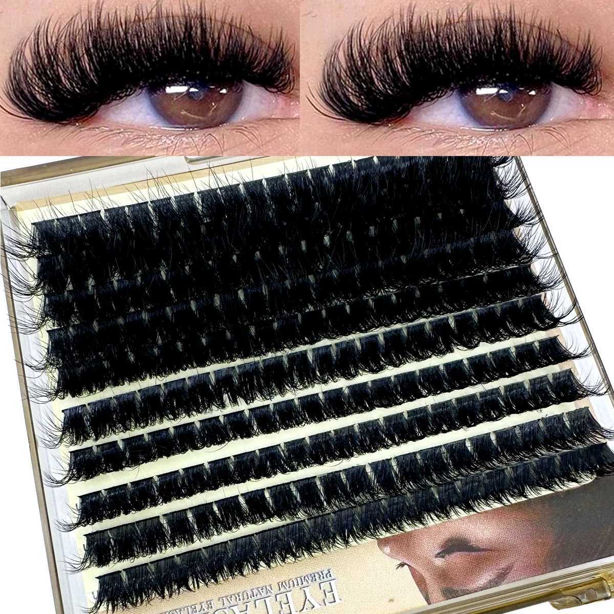 Fluffy Thick Lash Clusters DIY Eyelash Extension Mix 10-18mm Lash Clusters 30D-100D Wispy Individual Eyelash Extensions Clusters z250526WES8