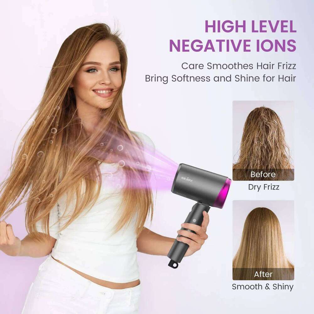 Sejoy Professional Ionic Blow Hair Dryer With Negative Ion Temp for Home Infinity TEMP/Wind Speed Setting