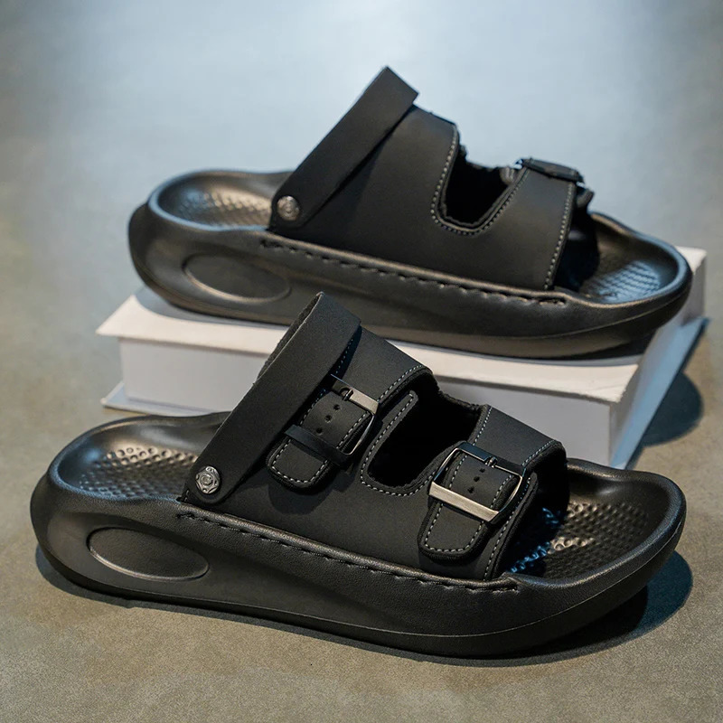 Mens breathable casual sandals summer softsole nonslip outdoor beach shoes fashion comfort youth sports dualpurpose slippers 250523BJ - view 3