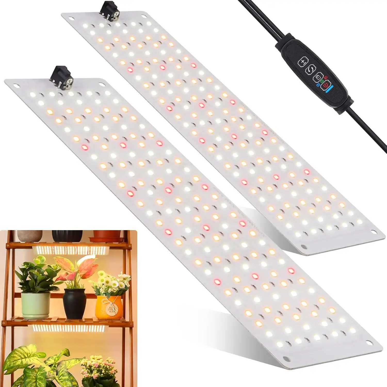 LED Plant Lamp Panel Light US/EU/UK Plug Led Full Spectrum Ultra-thin Board Dimmable Cabinet Growing Lamp Indoor Plants LightXJ250526