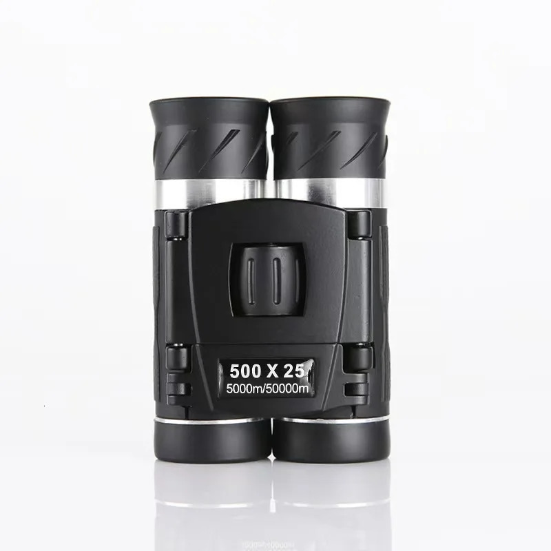 500x25 High Power HD Low Light Level Night Vision Binoculars Portable Travel 5000M Long Range Folding Mini Telescope Optics 250526