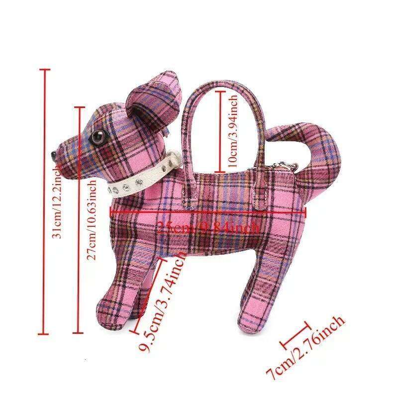 Women's Bags Designer Fashionable, Creative, Cute Deer Shaped Handbag With Personalized Splicing, Detachable Shoulder Strap, Diagonal Cross Bag