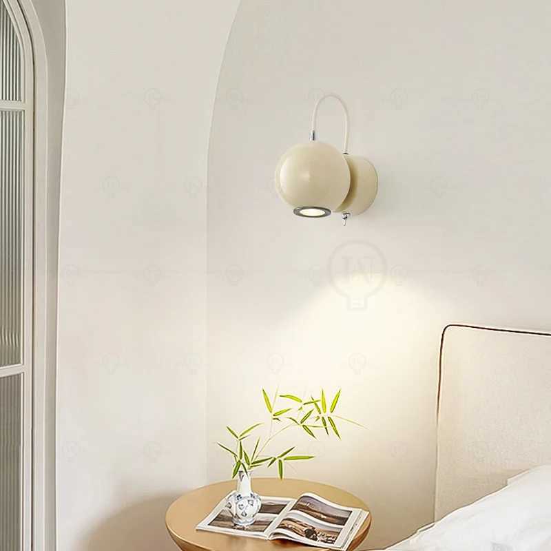 Light luxury and minimalist bedroom wall lamp with adjustable angle and switch small wall lamp minimalist bedside lampXJ250526