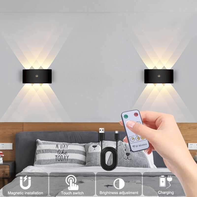 Indoor Wall Lamp Charging Touch Switch Remote Control Wireless USB Charging Bedroom Kitchen Dining Room Living Room StudyXJ250526