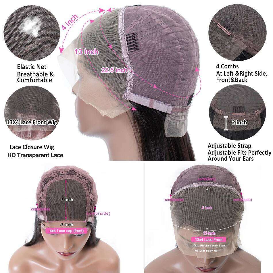 99J Colored Front Human Hair Straight Bury 13x4 Transparent Full Lace Frontal Wig Red Brazilian Wigs For Women