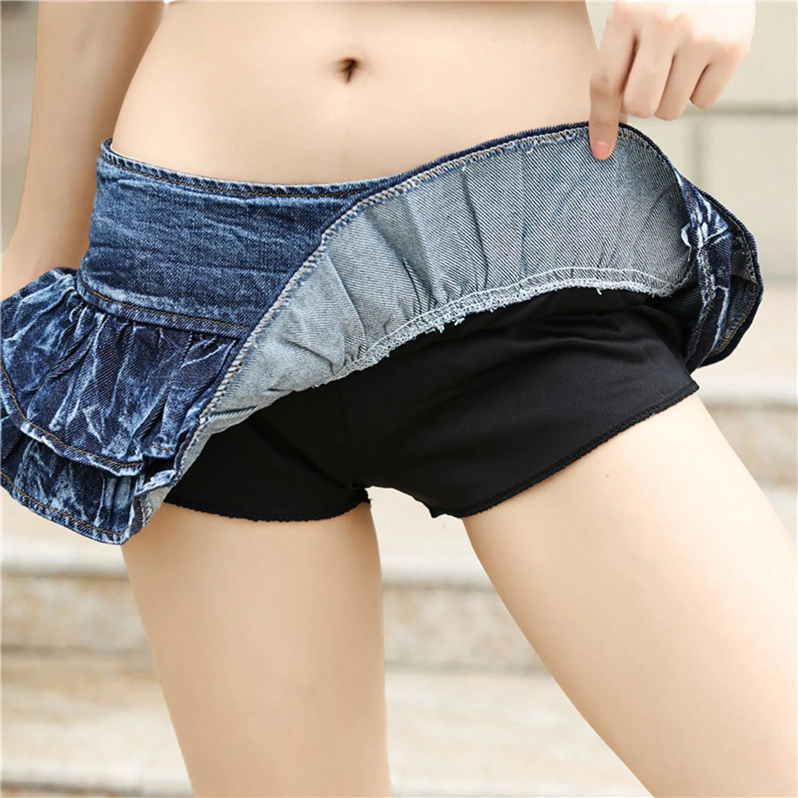 Summer Denim Mini Skirt Short Japanese 2000s Y2k Harajuku Cake Skirts Sexy Night Club Miniskirt Faldas Mujer 2025 250516Z