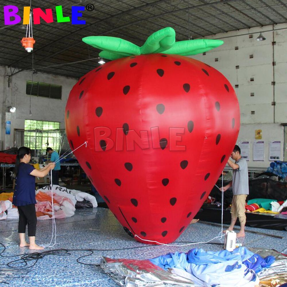Promotional Giant Inflatable Strawberry Huge Inflatable Fruit Balloon Large Strawberry Ball For Advertising
