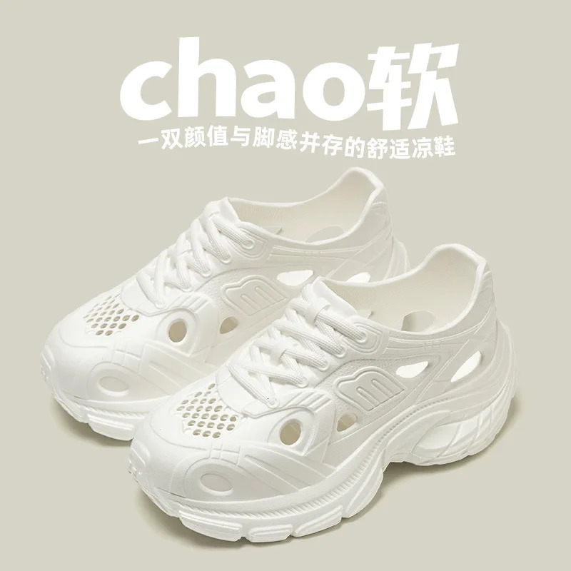 Womens Soft EVA Summer Sandals round Toe Flat Home Slides Dry Wedges Platform Beach with Thick Bottom for Garden Use 250526