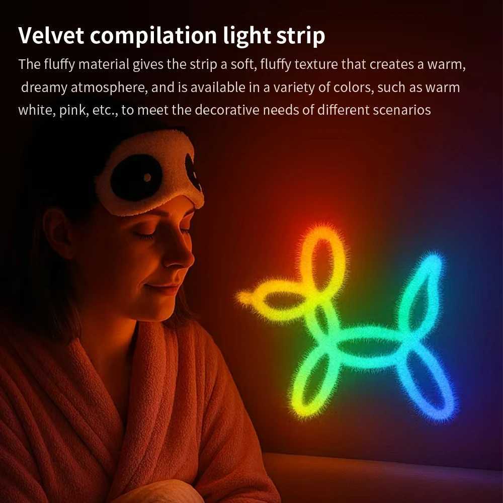 DC5V WS2812B WS2811 Round Plush Pattern 3M 100Led WS2812 Neon LED Strip 360 Degree Smart RGBIC Flexible Silicone Light Tape IP67 W250526