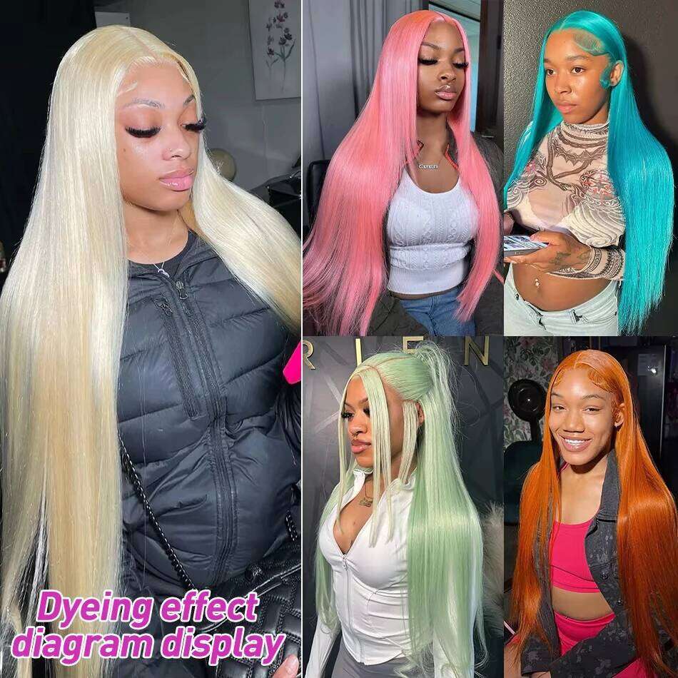 Pretty Diary 30 38 Inch HD 613 Bone Straight 13x6 Lace Front Human Hair Wig Color 250% 13x4 Honey Blonde Frontal Wigs For Women