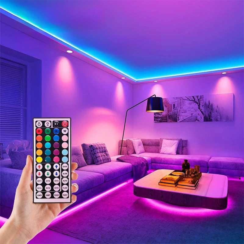 GREATWALL IR44K 5050 LED strip 32.8f/16.4 feet Halloween Christmas decoration DC LED neon light RGB flexible light configuration W250526
