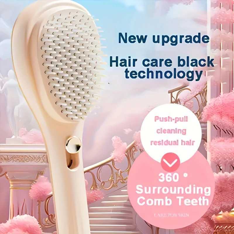 Telesic Comb Magic Massage Comb Scalp Shattered Hair Cleaning Comb Portable Home Anti Static Not Hurting Hair Fluffy Scalp R250526