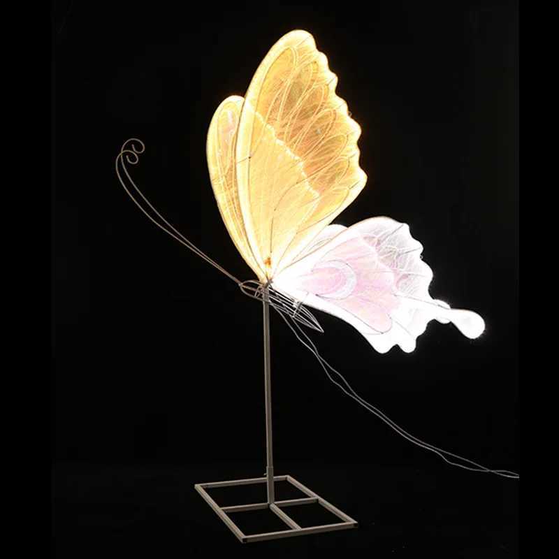 Wedding LED Flower Butterfly Road Guide Lamp Wedding Hall Wedding Stage Venue Decoration Props Decorative Lights W250526