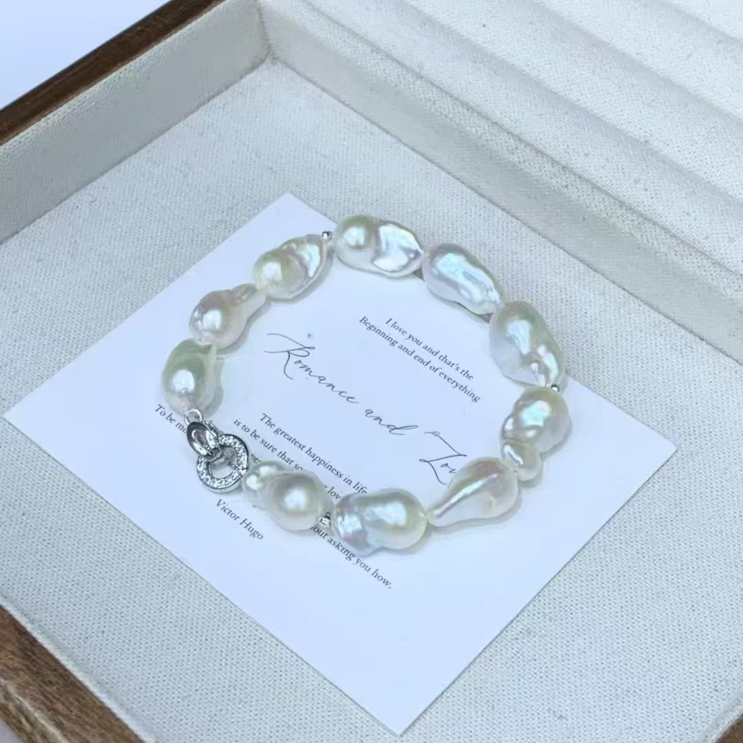 Elegant Ladies' Pearls Necklace with Adjustable Clasp & Rhodium Finish for All Occasions