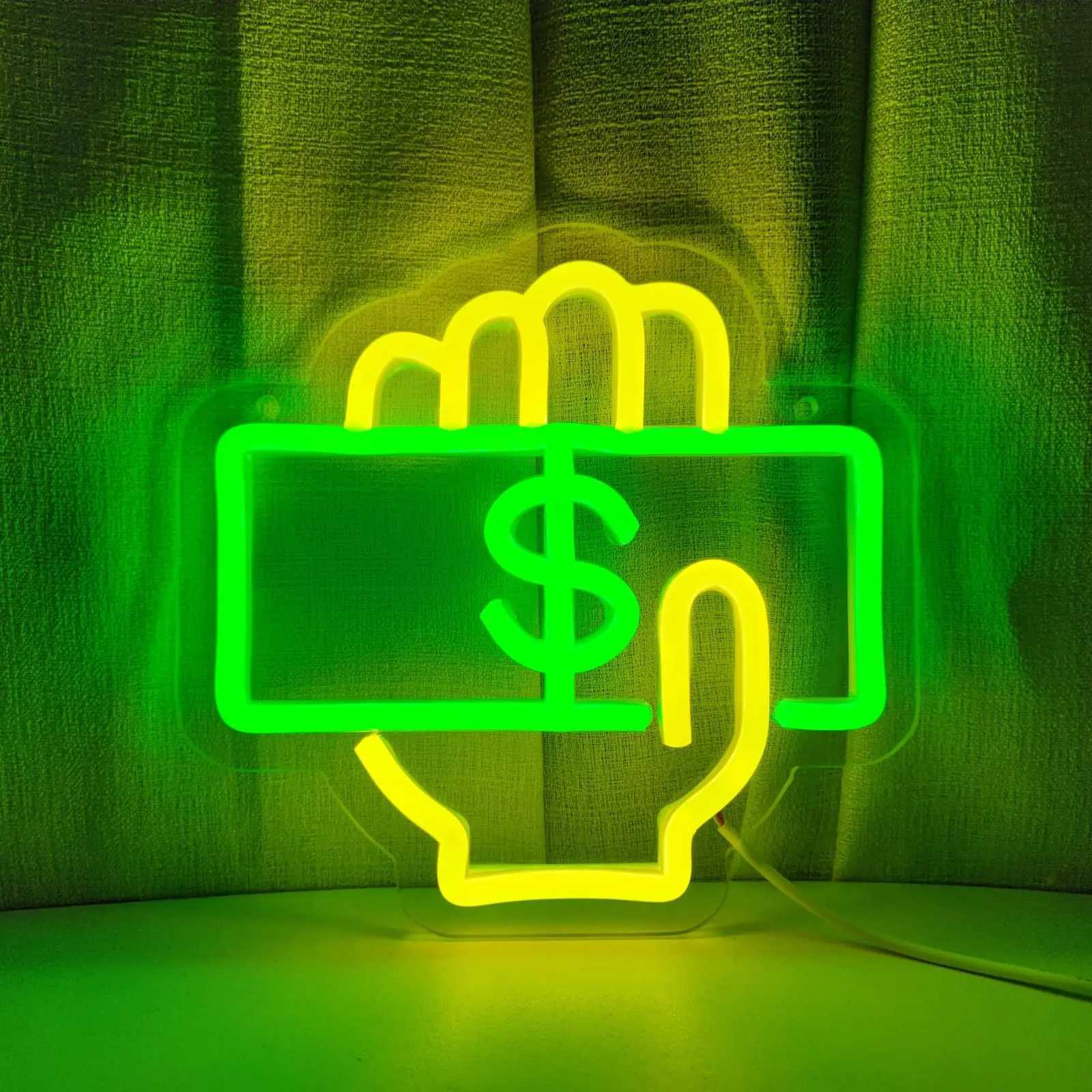 Money Neon Sign LED Neon light for Supermarkets Bar Coffee Shop Game Room Restaurant Room wall decoration light. W250526