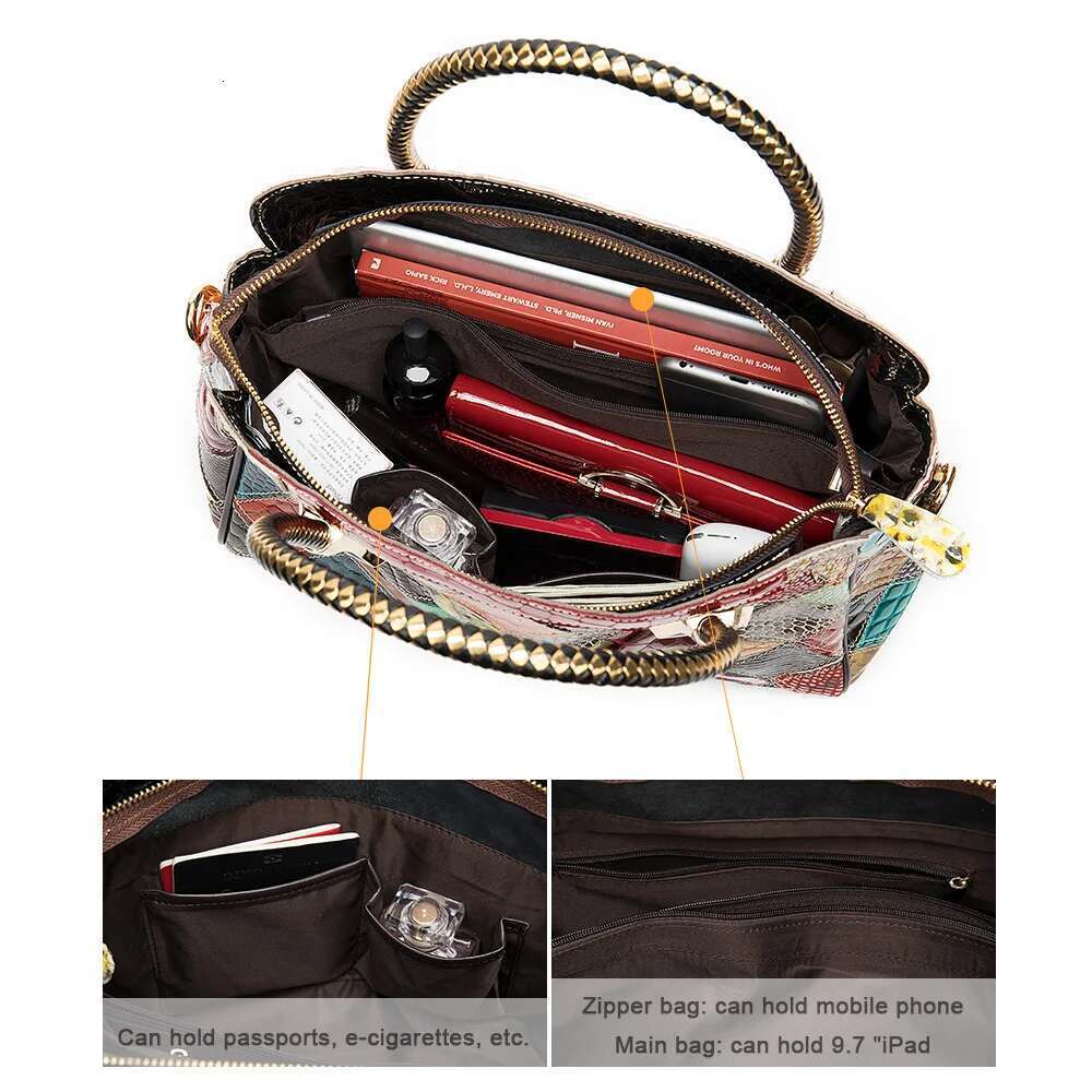 WESTAL Womens Genuine Women's Leather Handbags Women Designer Top-Handle Bags Messenger Bag Female