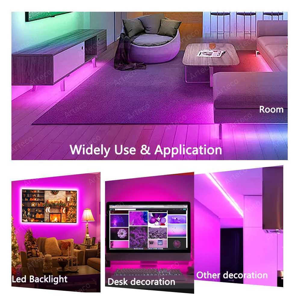 DC 5V USB LED Strip Pink LED Strip Light TV Background Lighting Tape Home Decor Lamp 1- 5m LED String Light USB Powered W250526