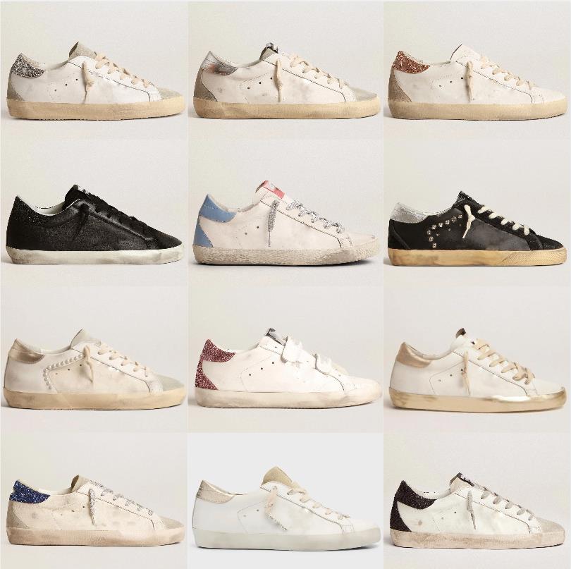 New luxury Italy Golden Super Star Sneakers Women Casual Shoes Sequin Classic White Do-old Dirty Designer Fashion Man Trainers 2025