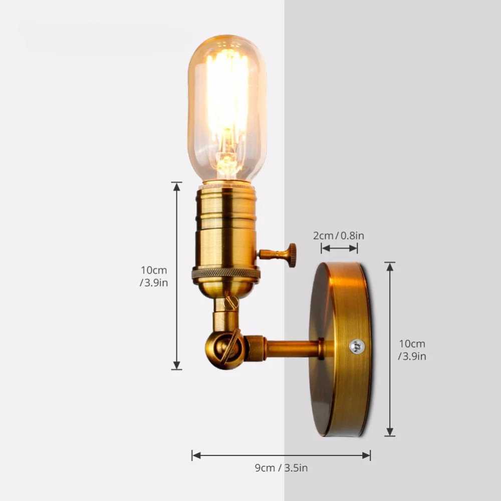 American Retro Industrial Style Rocker Arm Wall Lamp Bedroom Bedside Lamp Hallway Adjustable FoldingXJ250526