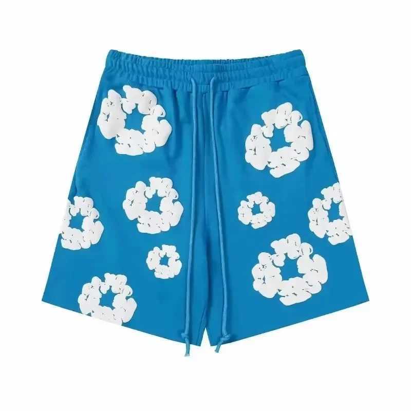 2025 Summer Beach Pants Casual Harajuku Y2 American Kapok 3D Printed Flower Shorts Vacation Outdoors Men Shorts Male Short MotoT250526