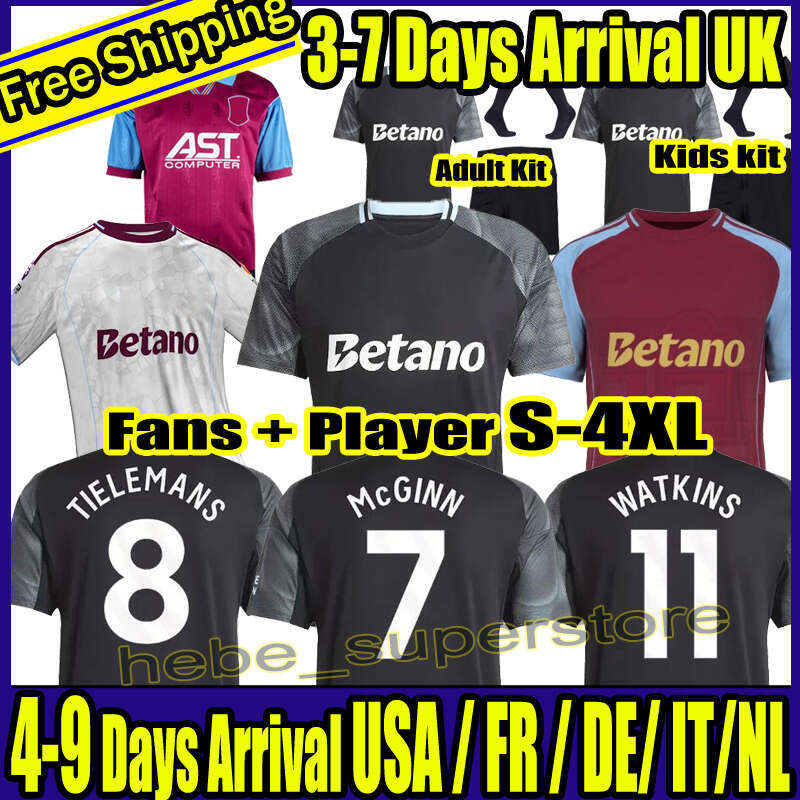25 26 WATKINS Soccer Jerseys 2025 2026 150-Year Anniversary AsTOn Vil La Football Shirt Rashford M.Asensio Rogers Camisetas McGINN Tielemans Onana men kids kit