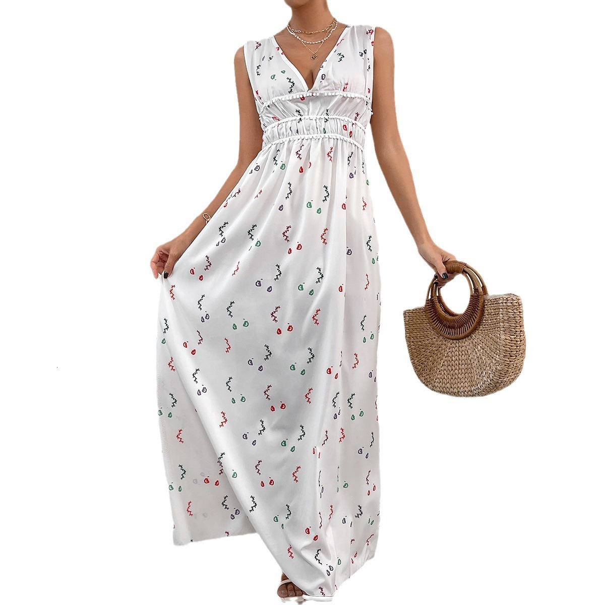 Small niche design style summer new daily dress womens long skirt