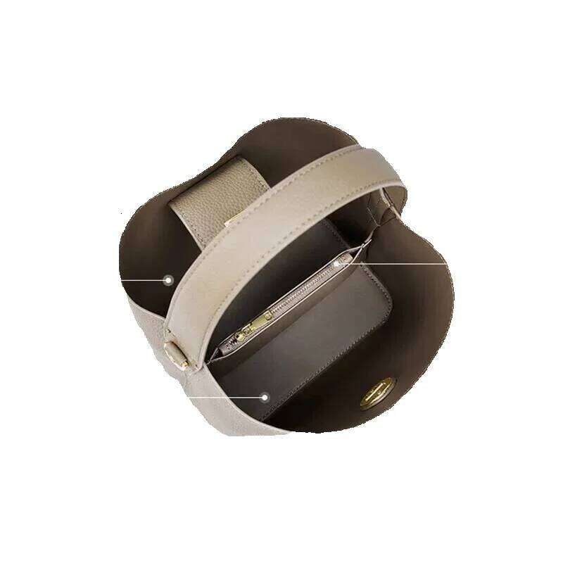 Designer Luxury Designer Luxury 2024 New Women's Handbag Lady Messenger Commuting Genuine Leather Vegetable Basket Handheld Bag Female Solid Colo