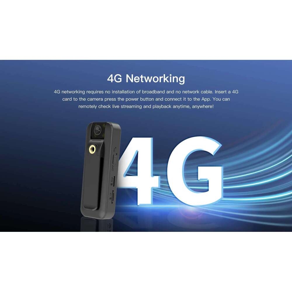 4K Portable 4G IP Network CCTV 1080P Remote Surveillance Built-In Battery Mini Video Recorder Sport Action Camera