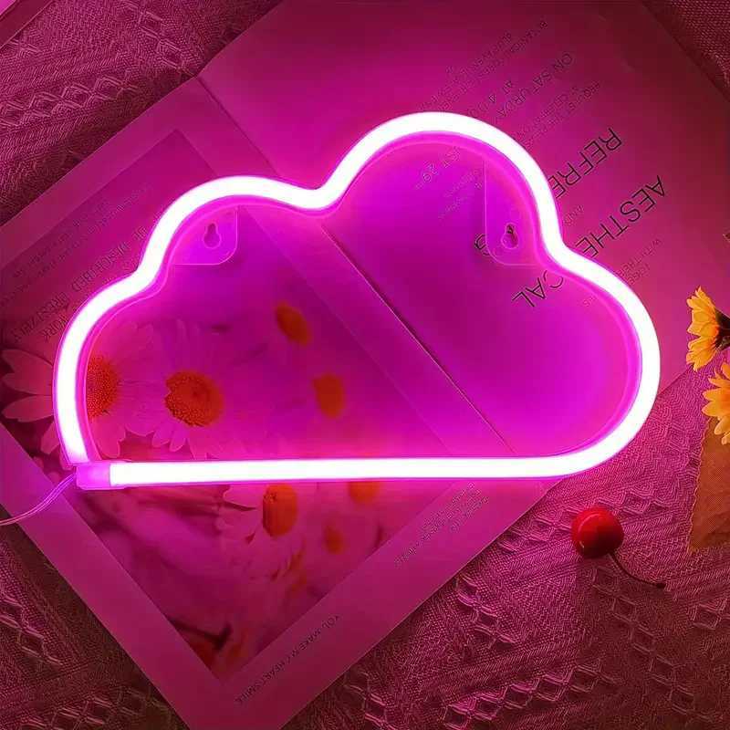 Clouds Neon Lights Artistic LED Ornaments Lights USB/battery Powered Holiday Parties Weddings Bars Rooms Night Sign Light 304 W250526