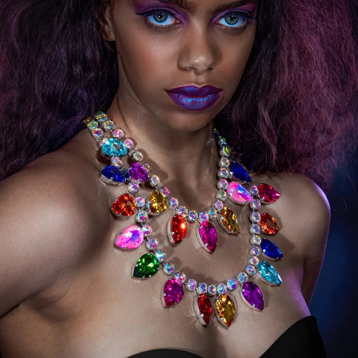 Vedawas Shiny Geometric Rhinestones NecklaceElegant Banquet Crystal Wedding Women Accessories 250519