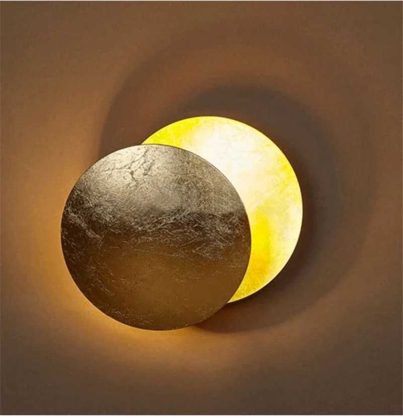 Italian Smith Lederam solar eclipse silver Tao wall lamps can be rotated Wall Light living room bedroom bedside lamp LuminaireXJ250526