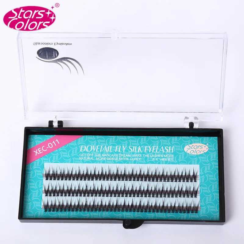 120 Bundles/Box Natural Fan Eyelashes High Quality Fish Tail Silk False Eye Lashes C Curl Dovetail Fly Eyelash Extension Makeup z250526ZEF8