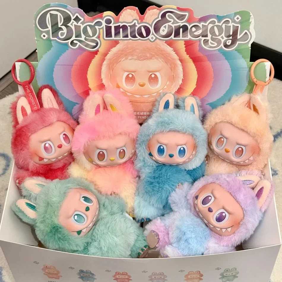 High Quality Macaron Labubu V3 The Monsters Big Into Energy Series Blind Box Vinyl Plush Doll Pendant Gradient Color Gift XJ250524