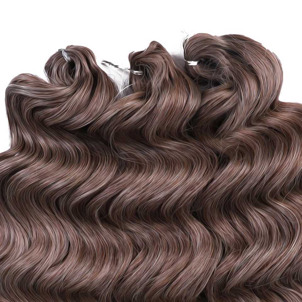 FREEDOM Hair Synthetic Deep Wavy Passion Twist Crochet Hair 24 Inch /60cm Ombre Brown Blonde White Braiding Hair Extensions S25526