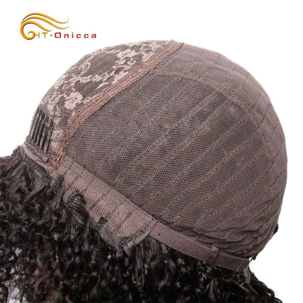 100% Curly Short Bob Human Hair Wig With Bangs Indian Remy Full hine Made Wigs For Women 180% Density