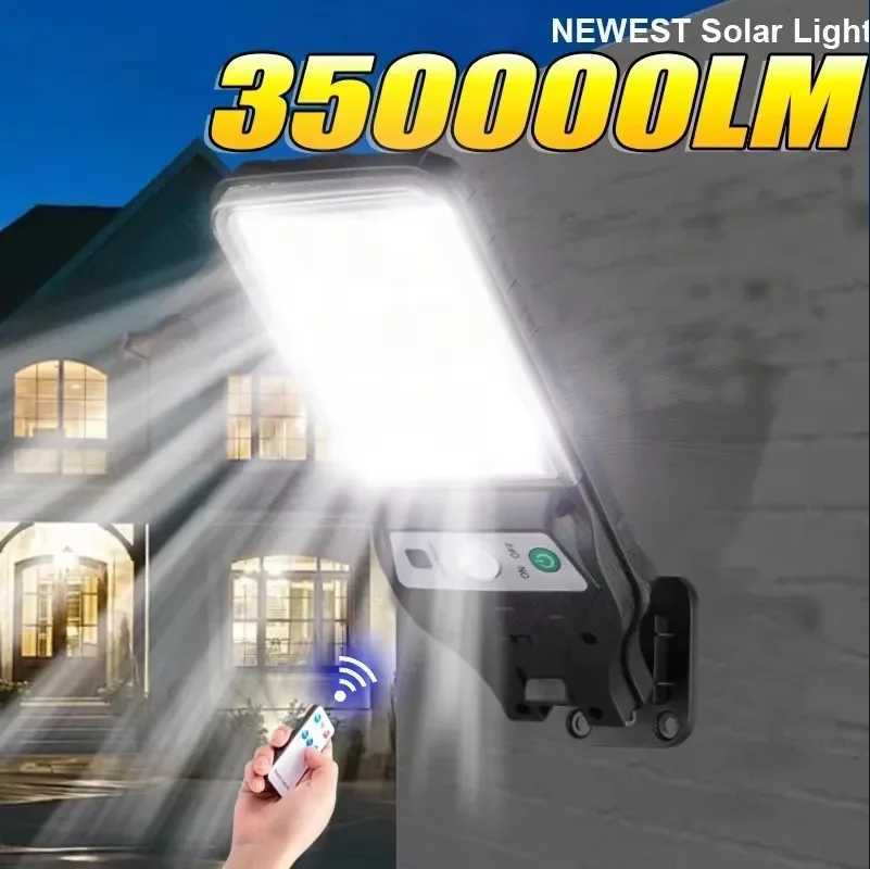 Powerful LED Solar Outdoor LED Courtyard Wall Lamp Rechargeable Human Body Induction Garden Terrace Garage Door Street LightingXJ250526