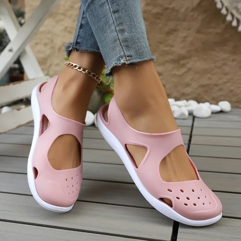 Flat Sandals Ladies Casual Fashion Soft Bottom Beach Shoes Plastic Sandal Women Summer Comfortable Espadrilles 250526