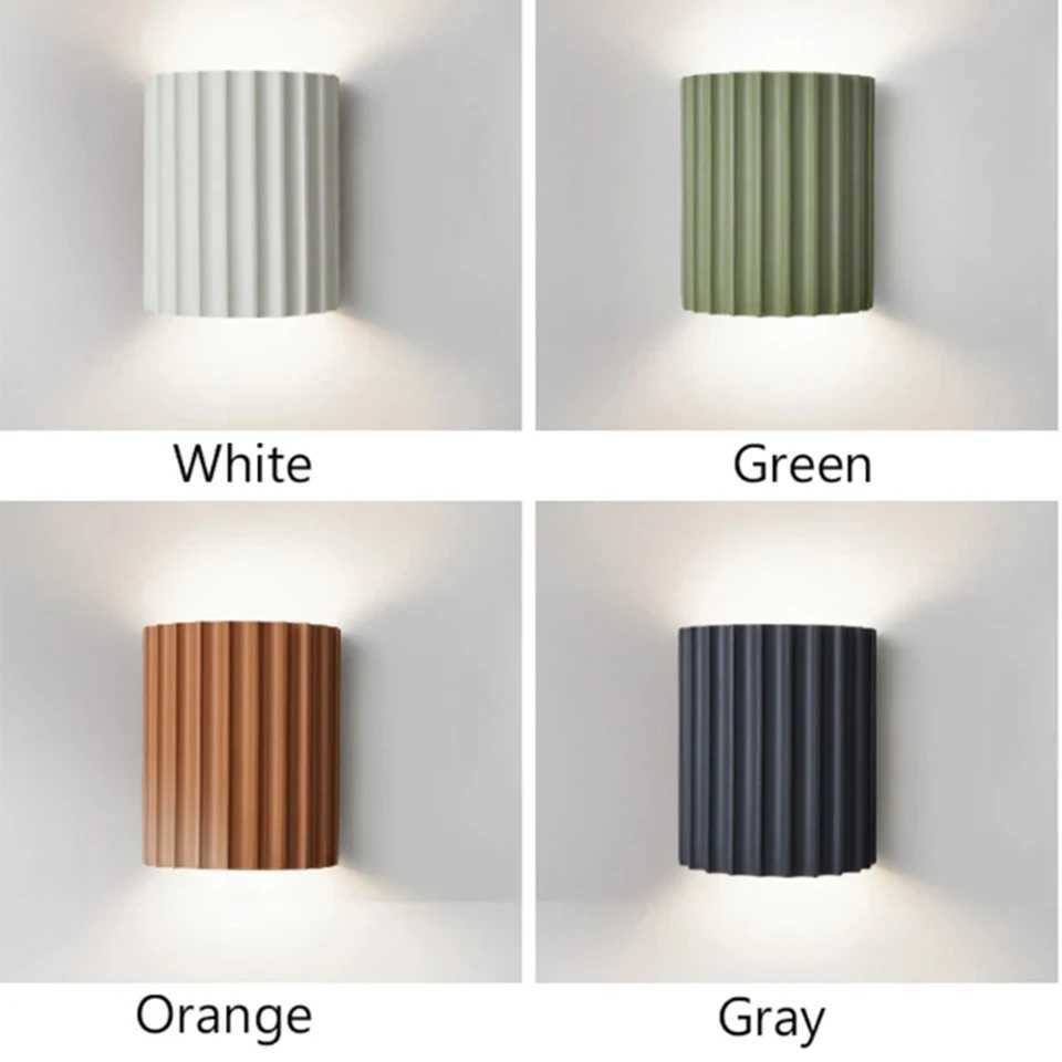 Dropshipping Modern Resin Wall Lamp Nordic LED Wall Lights Bedroom Bedside Lamps Living Room Home Decor Light Fixtures LuminariaXJ250526