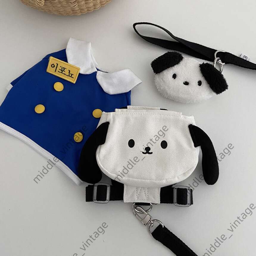 With Traction Rope Ins Style Puppy Cat Outdoor Pet Backpack School Poop Snack Bag Teddy Bichon Pomeranian