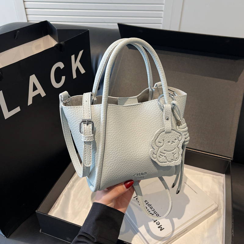 New Korean Style Handheld Basket for Women, Niche Versatile Soft Leather Crossbody Bag, Daily Commuter Simple Shoulder Bag