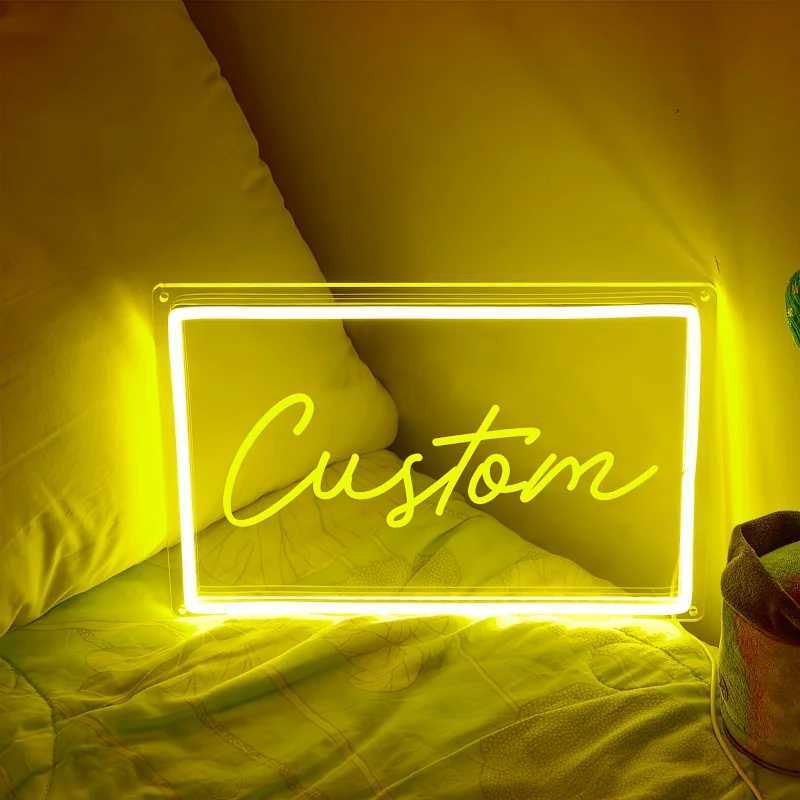 Custom LED Neon Sign Personalized Round Pink Wall Art for Bedroom Home Decor USB Powered Wedding Decoration Personalized Light W250526