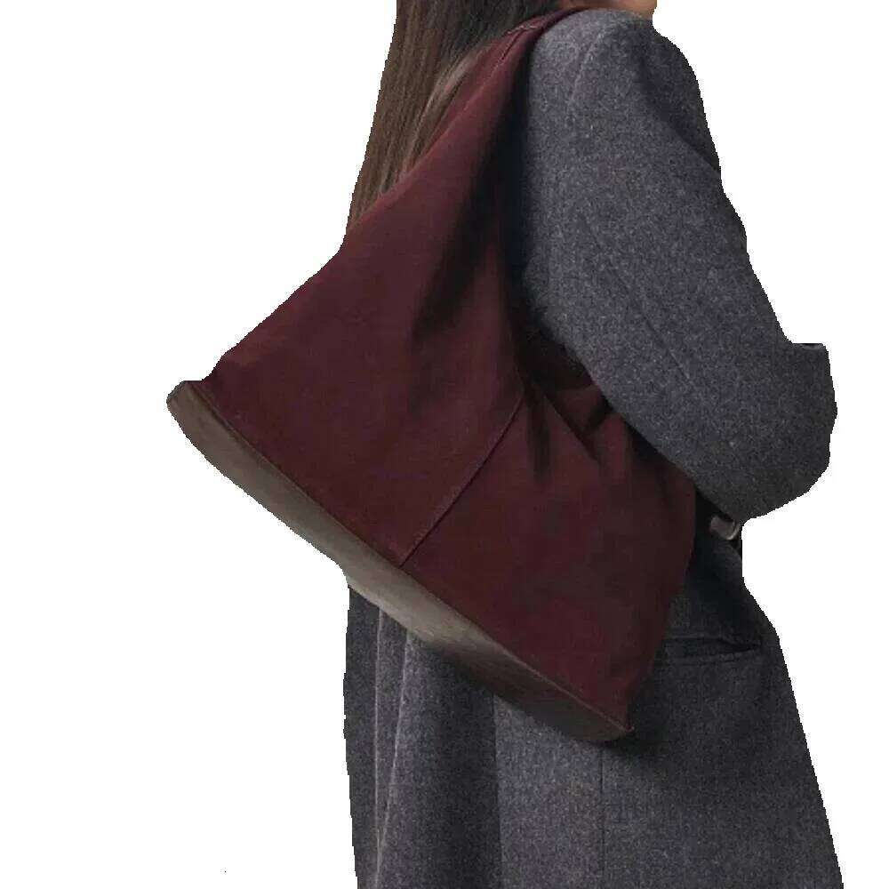 Designer Luxury Designer Luxury Designer Luxury Motingsome Oversized 42Cm Women Bag Saddle Purses 100% Natural Suede Leather Causal Tote Rommy Commuti