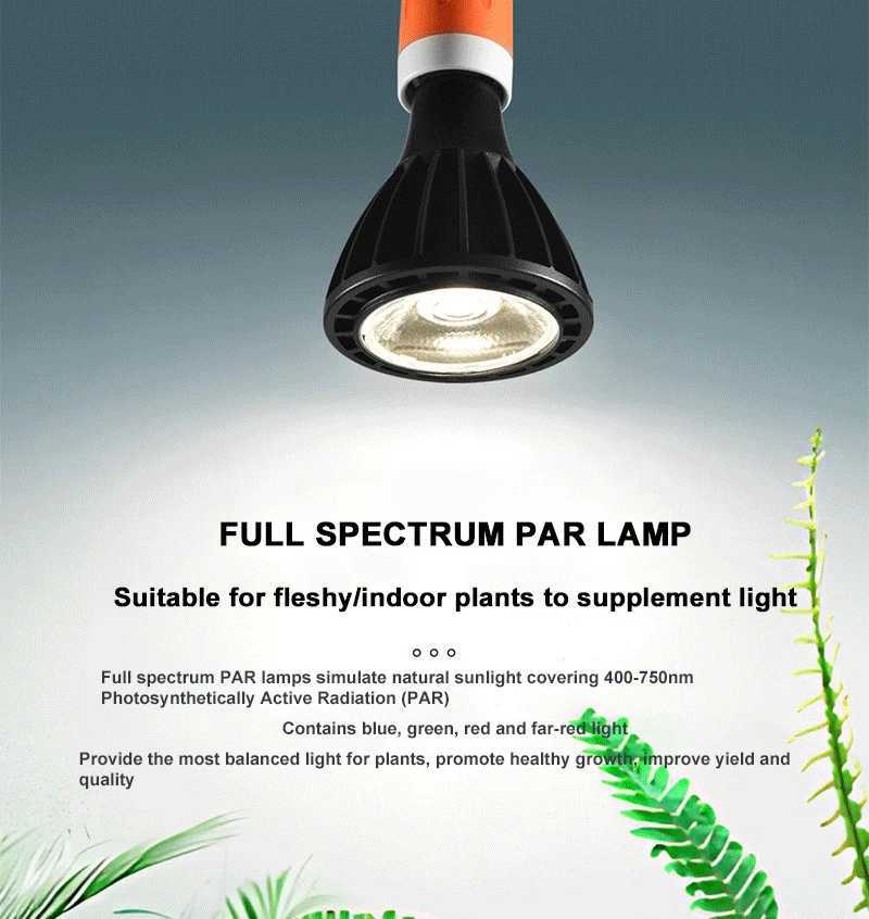 18W PAR lens LED full spectrum plant fill light COB flower growth lamp aquarium lamp laser stage lighting aluminum indoor lampXJ250526