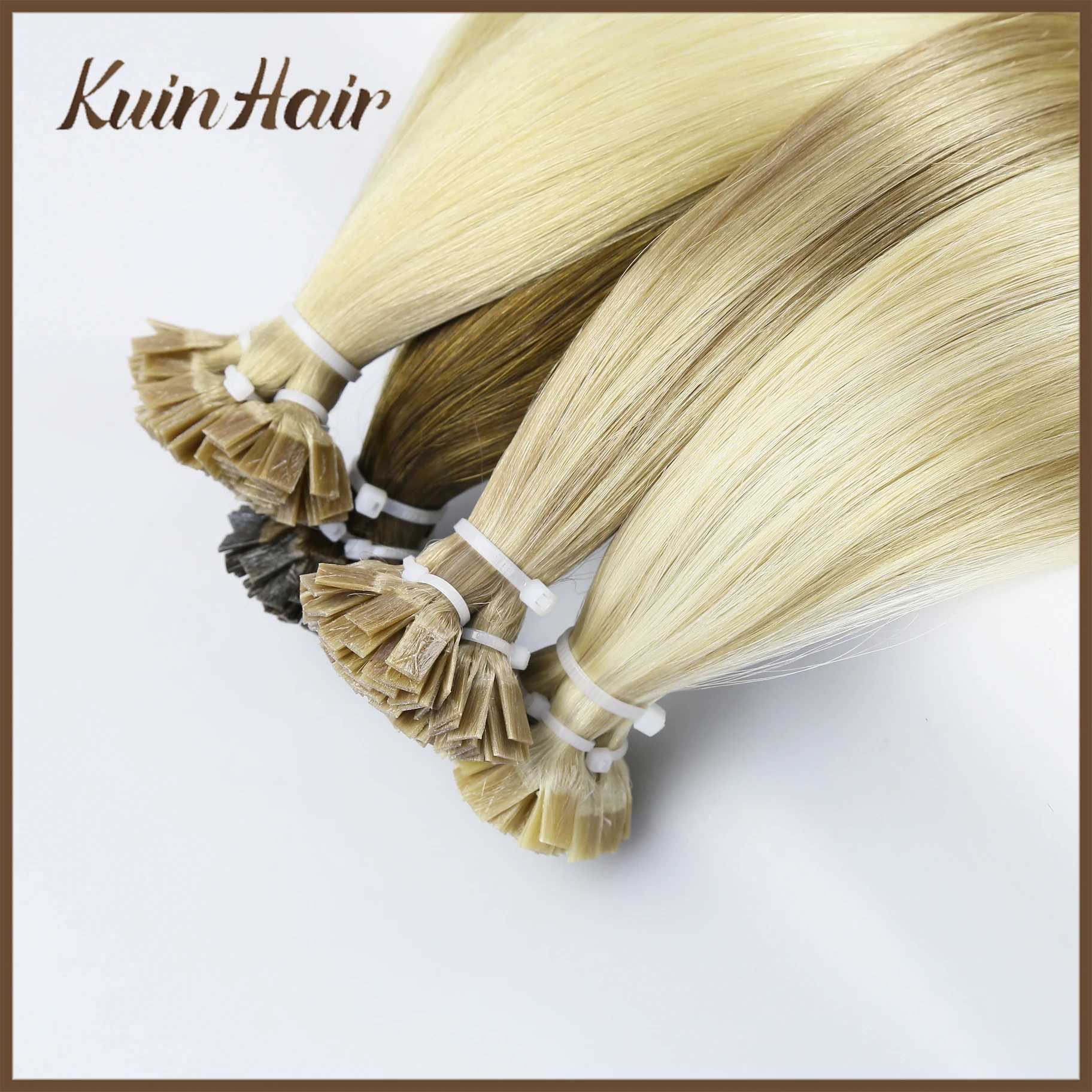 Flat Tip Hair Extensions Remy 100% Human Hairpieces Straight Keratin Capsules Tip Hair Extensions For Salon Pre Bonded 50pcs/Set S25526