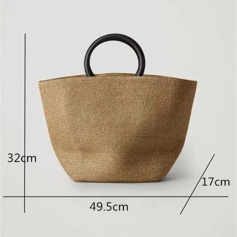 2025 Summer Large-capacity Womens Weave Straw Bags Simple Bali Bohemian Seaside Travel and Vacation Beach Shopping Tote W250524
