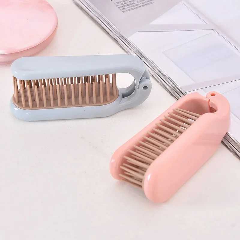 Foldable Hair Comb Portable Detangling Hair Brush Hair Brush Anti Static Head Massager Travel Combs R250526