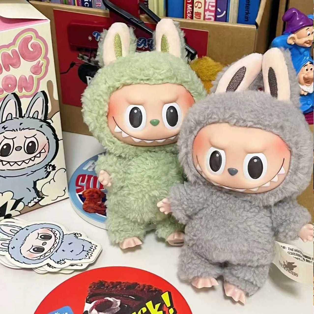 Blind Box Labubu Heartbeat Macaron Enamel The Monsters Face Pvc Figurine Tabletop Ornament Kawaii Doll Kid Birthday GiftXJ24555